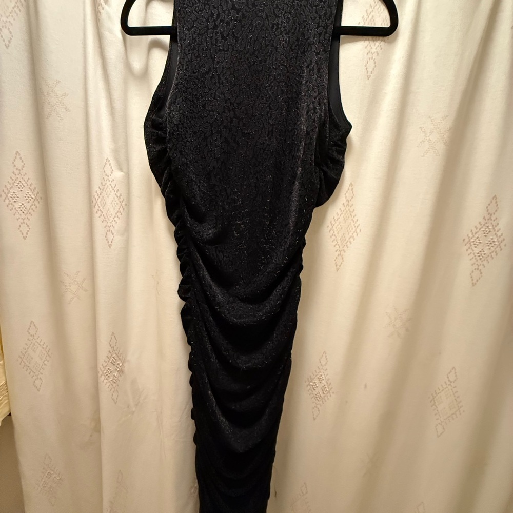 Black Ruched Sleeveless Dress- Talulah small
